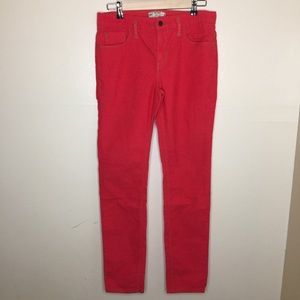 Free People High Waisted Corduroyed Coral Jeans